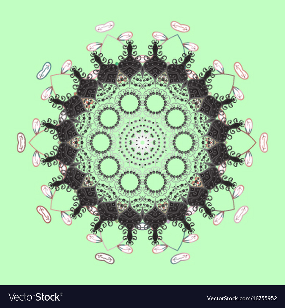 Flat lay winter pattern made of snowflake