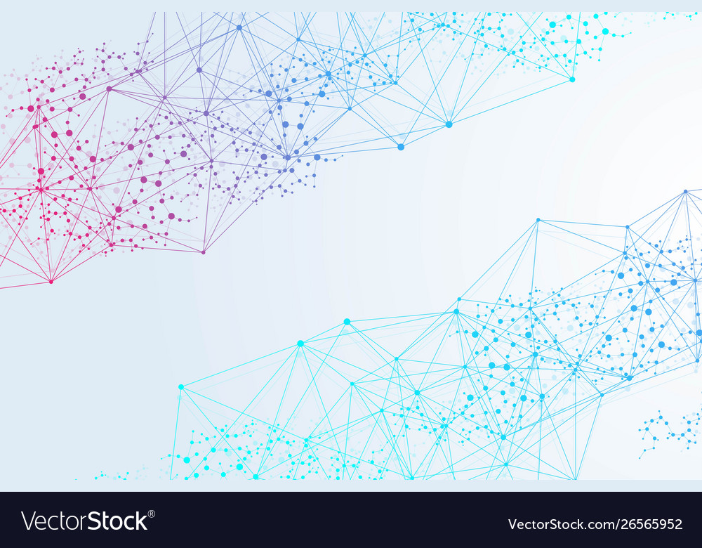 Geometric abstract background with connected line vector image Geometric abstract background with connected line