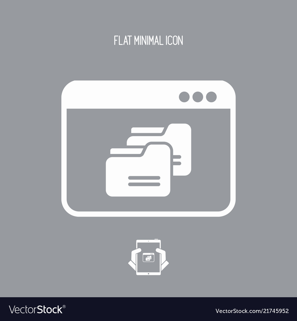 Managing folders application - flat minimal icon