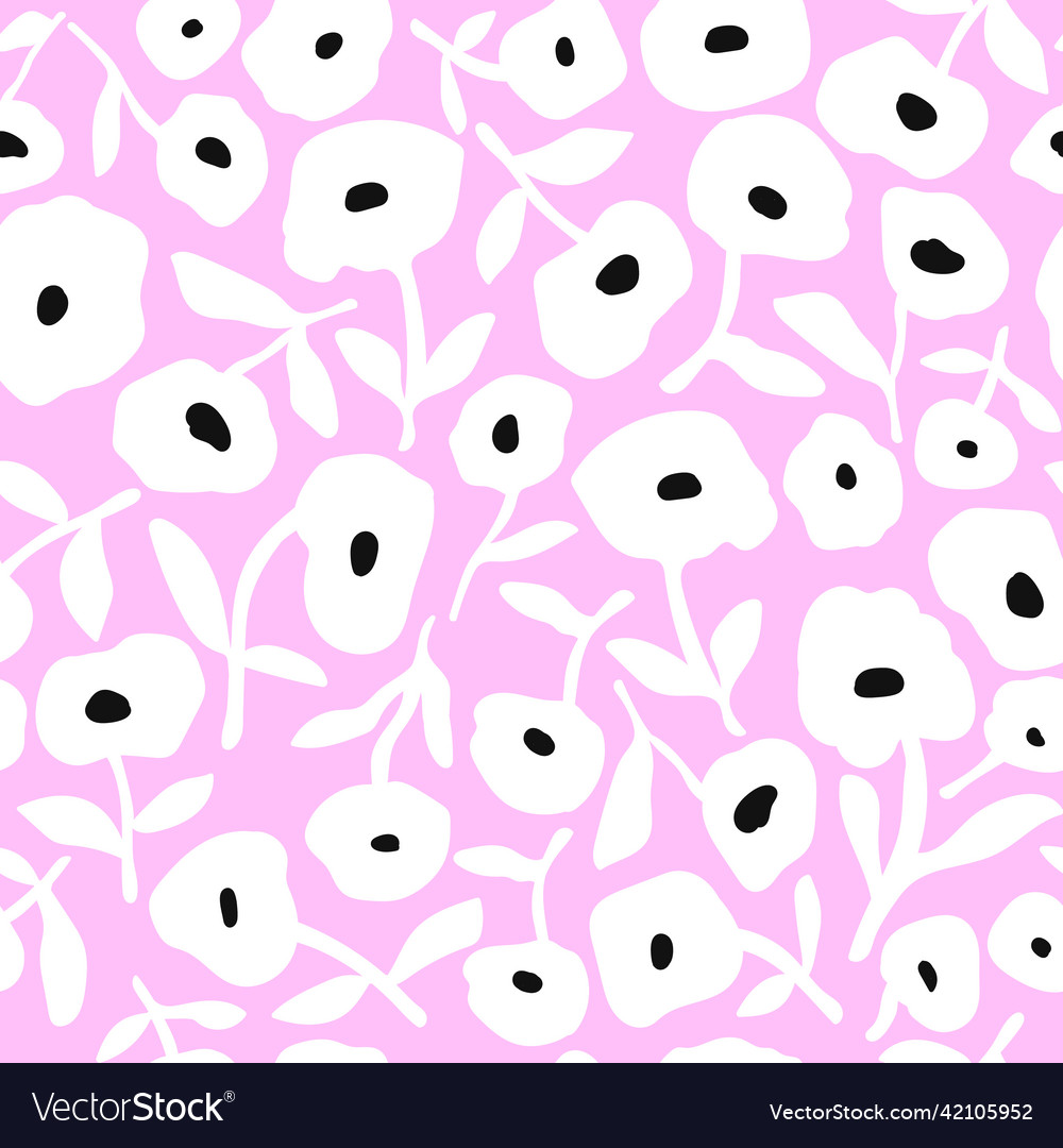 Minimal White Floral Pattern