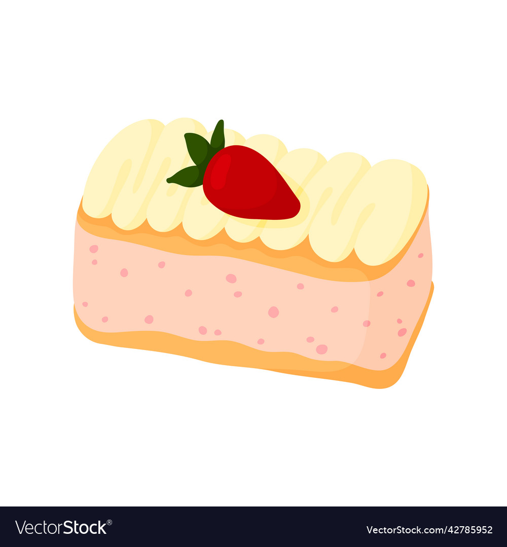 Pretty flat cake design sketch element for menu Vector Image Pretty flat cake design sketch element for menu