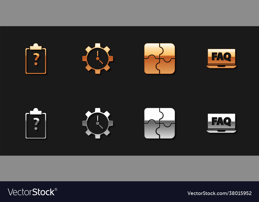Set clipboard with question marks time management Vector Image Set clipboard with question marks time management