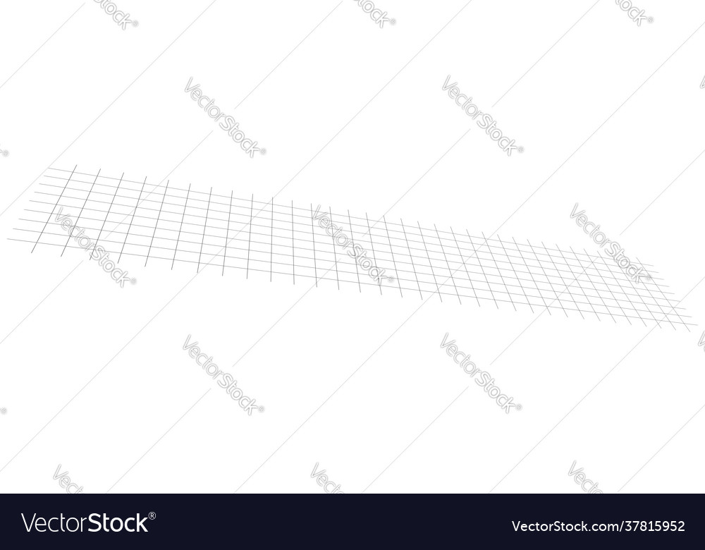 Tilted skew 3d grid mesh vector image Tilted skew 3d grid mesh