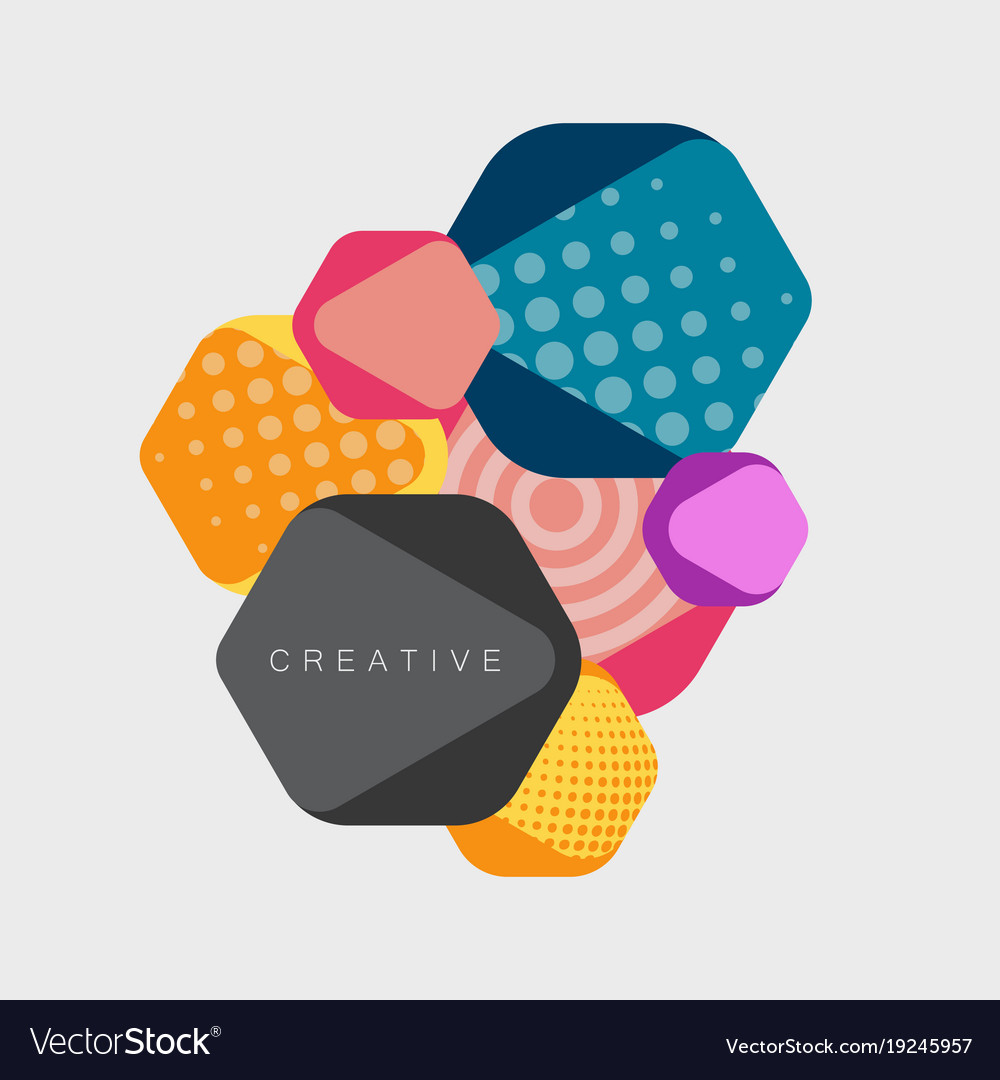Abstract hexagonal background with halftone