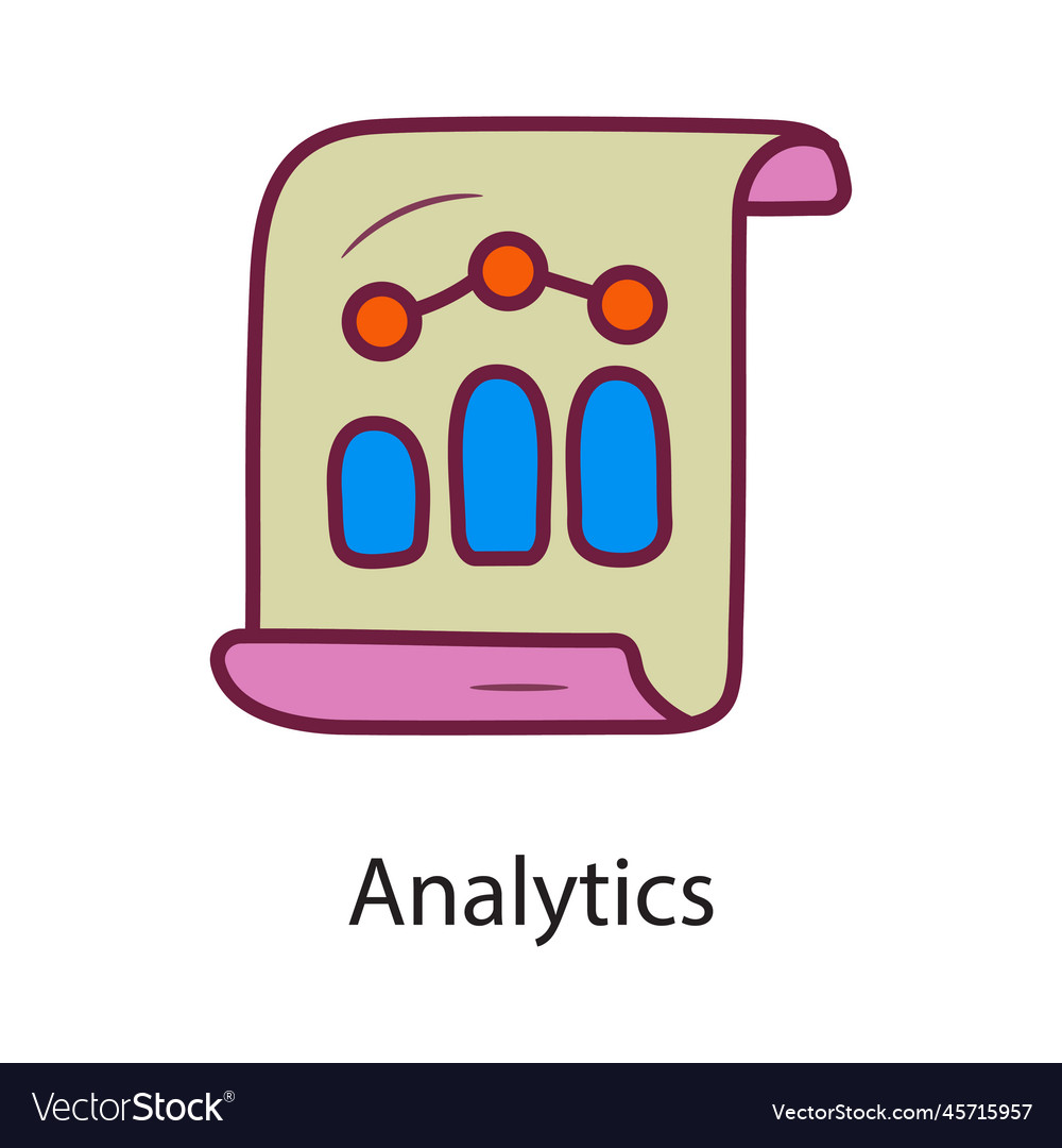 Analytics fill outline icon design d
