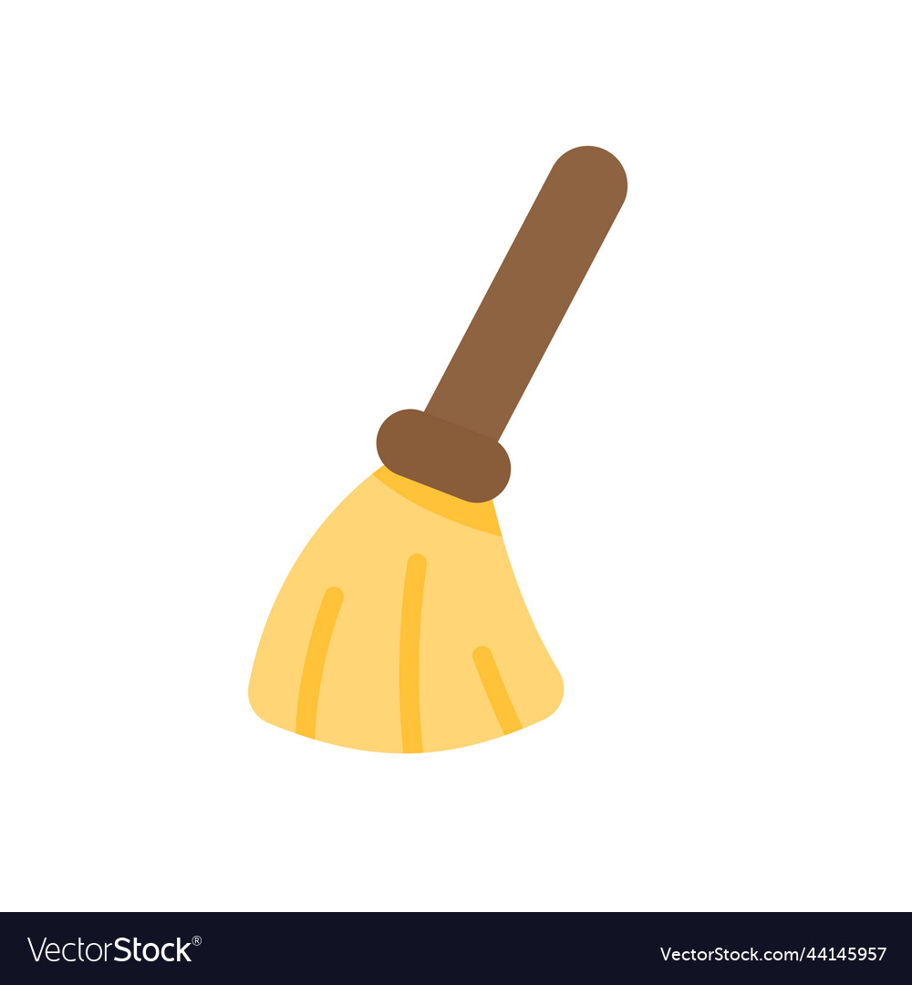 Broom floor for dusting off dust Royalty Free Vector Image