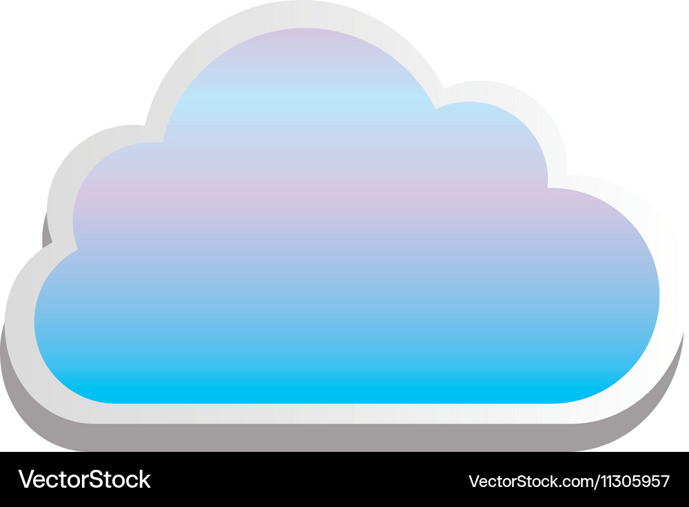 Cartoon cloud icon image Royalty Free Vector Image