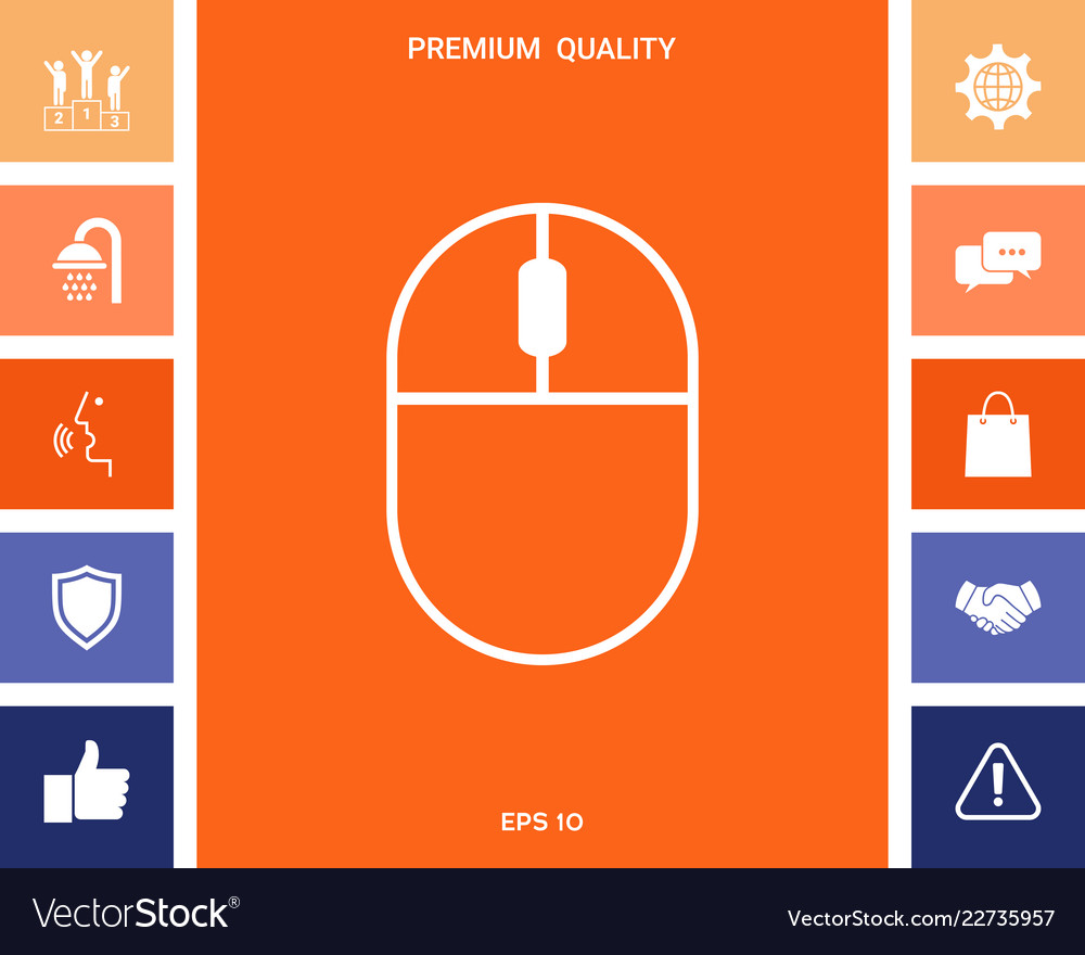 Computer mouse symbol icon vector image Computer mouse symbol icon