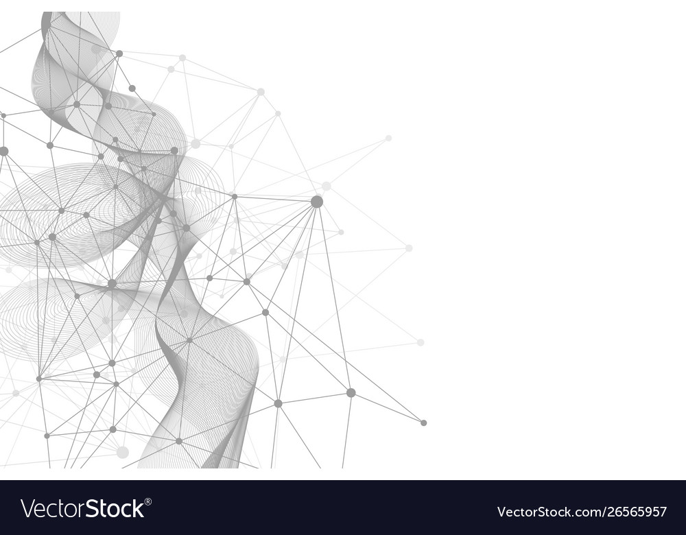 Geometric abstract background with connected line vector image Geometric abstract background with connected line