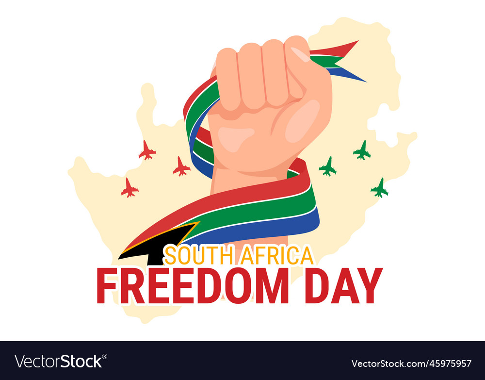 Happy south africa freedom day on 27 april Vector Image