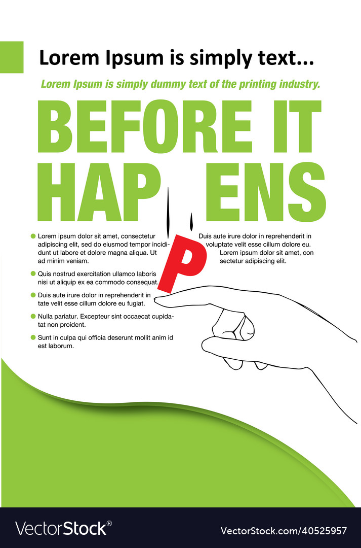 Leaflet page template design vector image Leaflet page template design