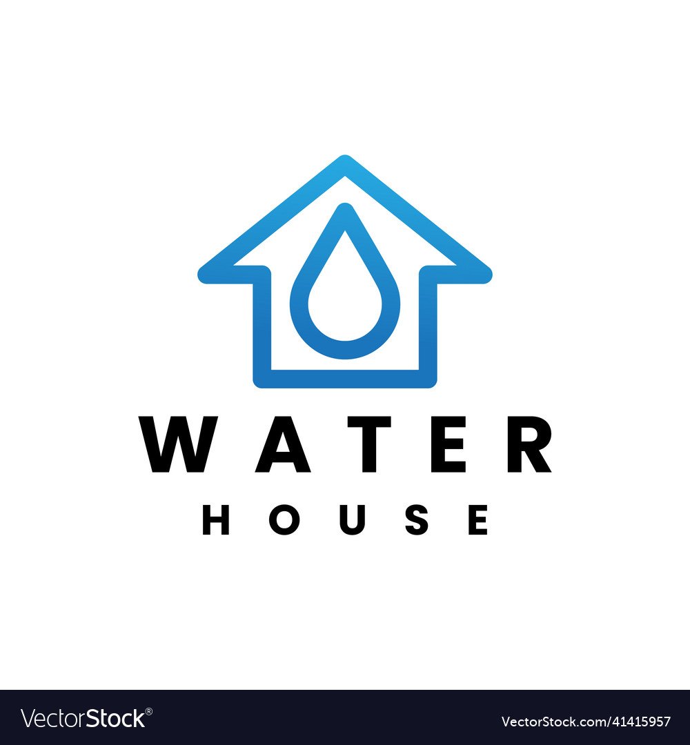 Modern water house logo design