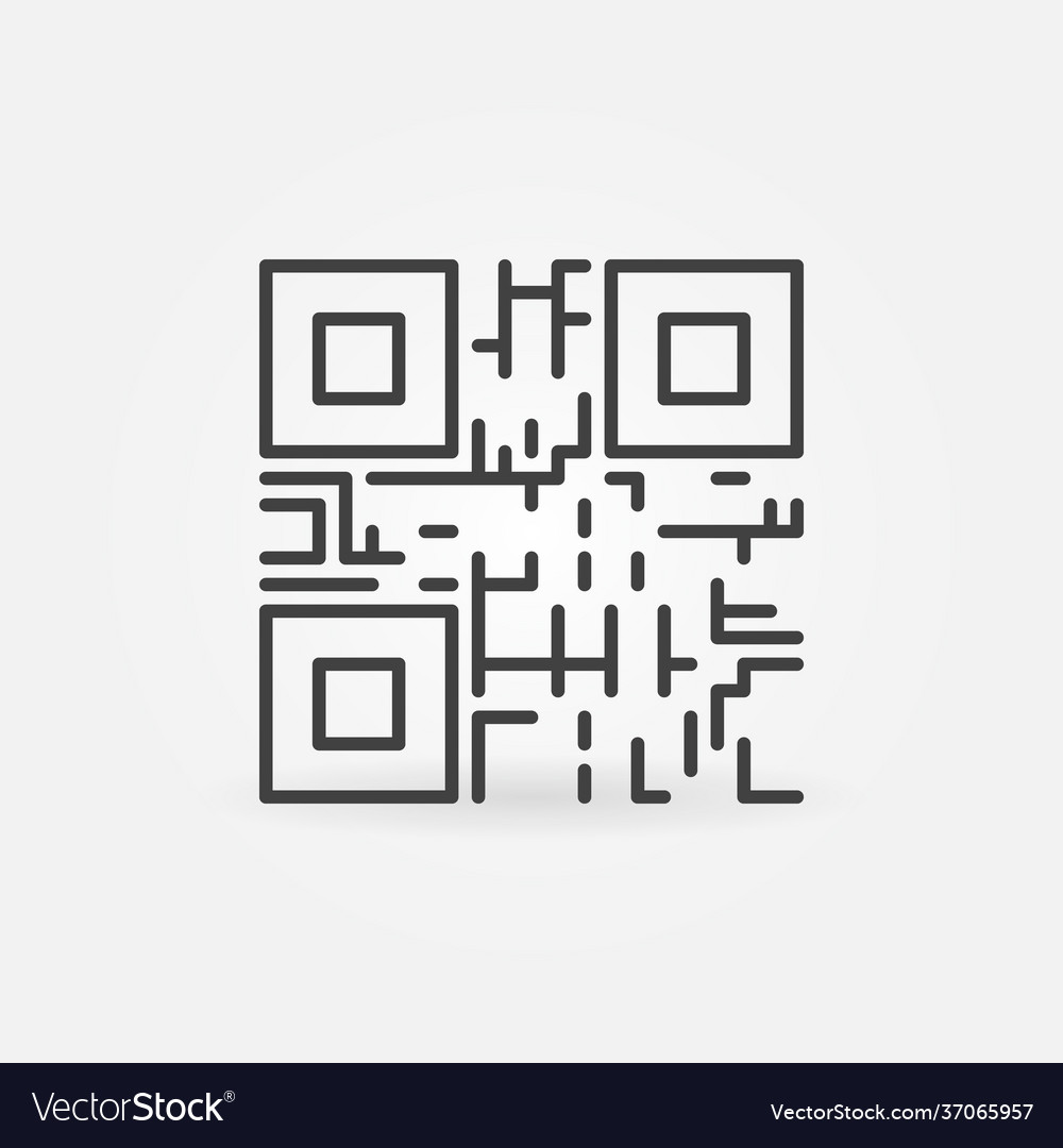 Qr code linear concept minimal icon