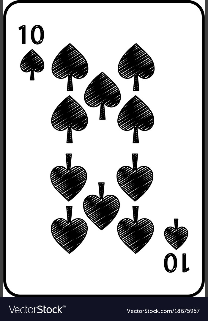 Ten of spades french playing cards related icon