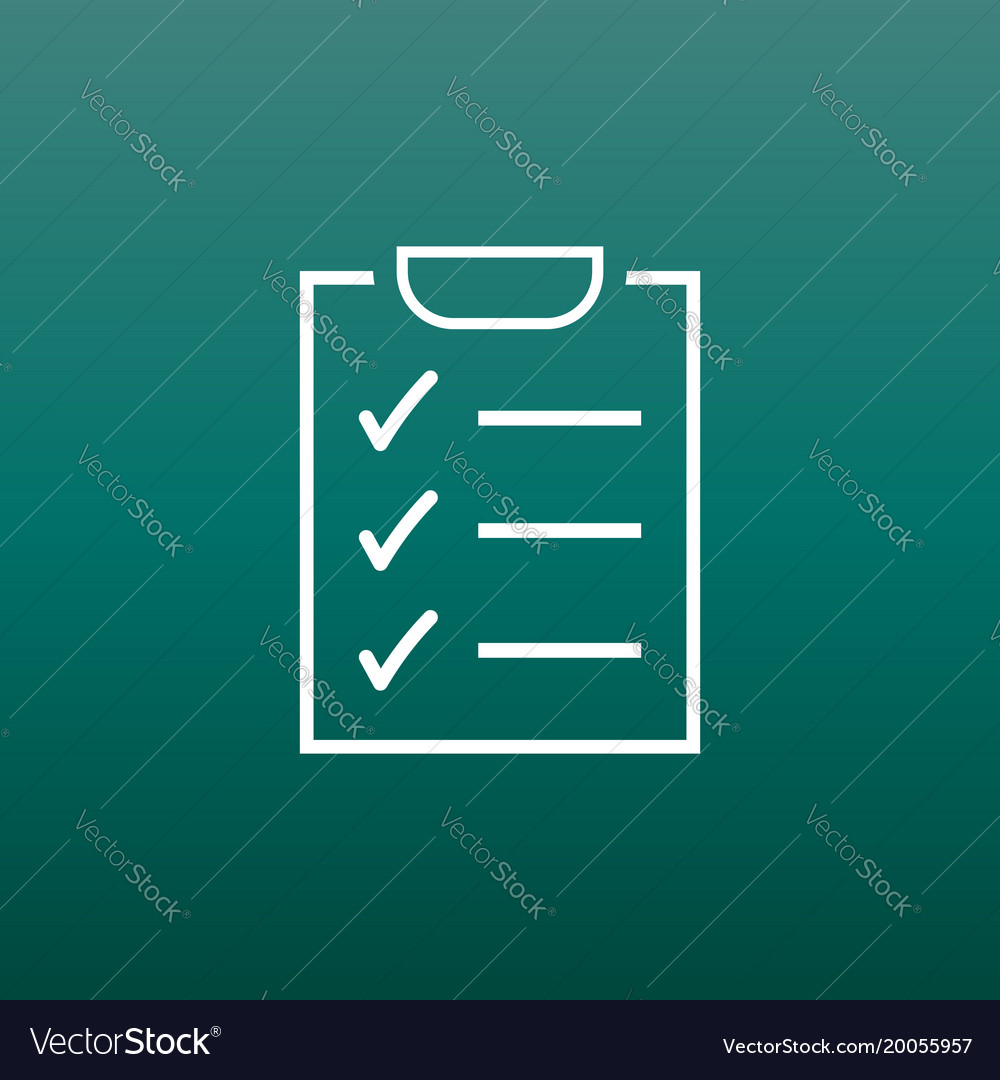 To do list icon checklist task in flat style