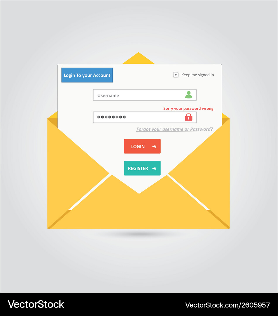User login 27 Royalty Free Vector Image - VectorStock