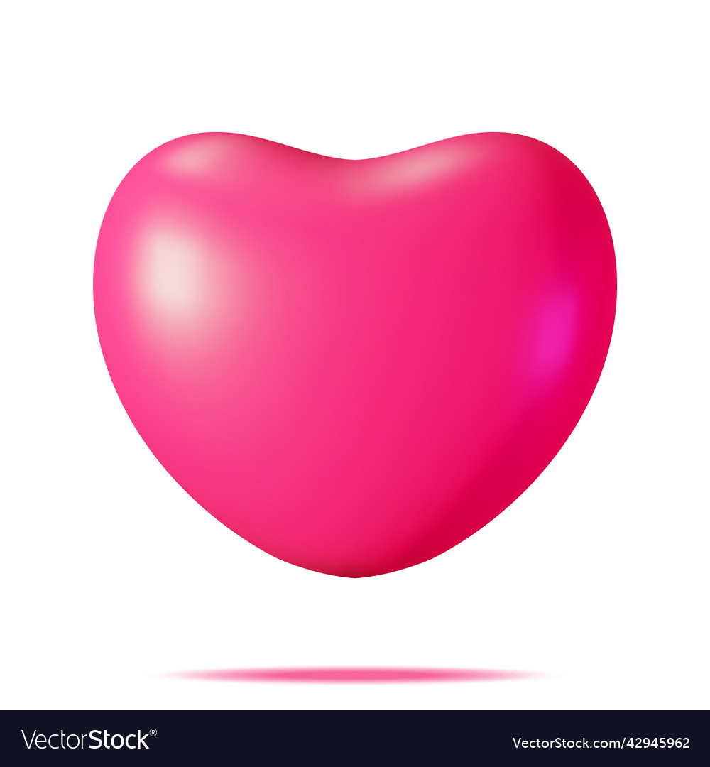 3d rotes Herz isoliert auf weiß vector image 3d rotes Herz isoliert auf weiß