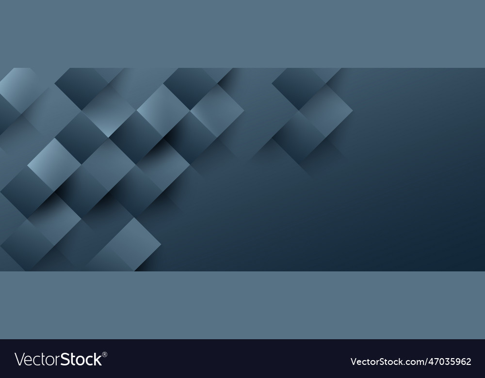 Abstract 3d geometric grey box background modern Vector Image