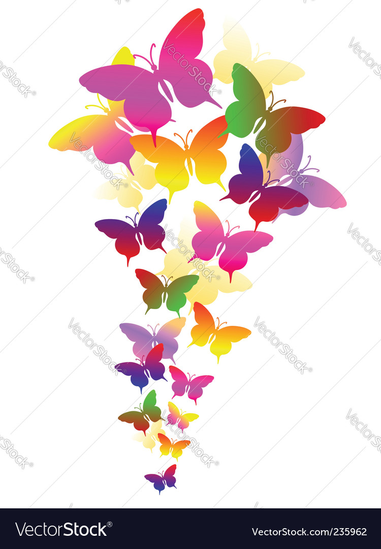 Abstract background with butterflies Royalty Free Vector