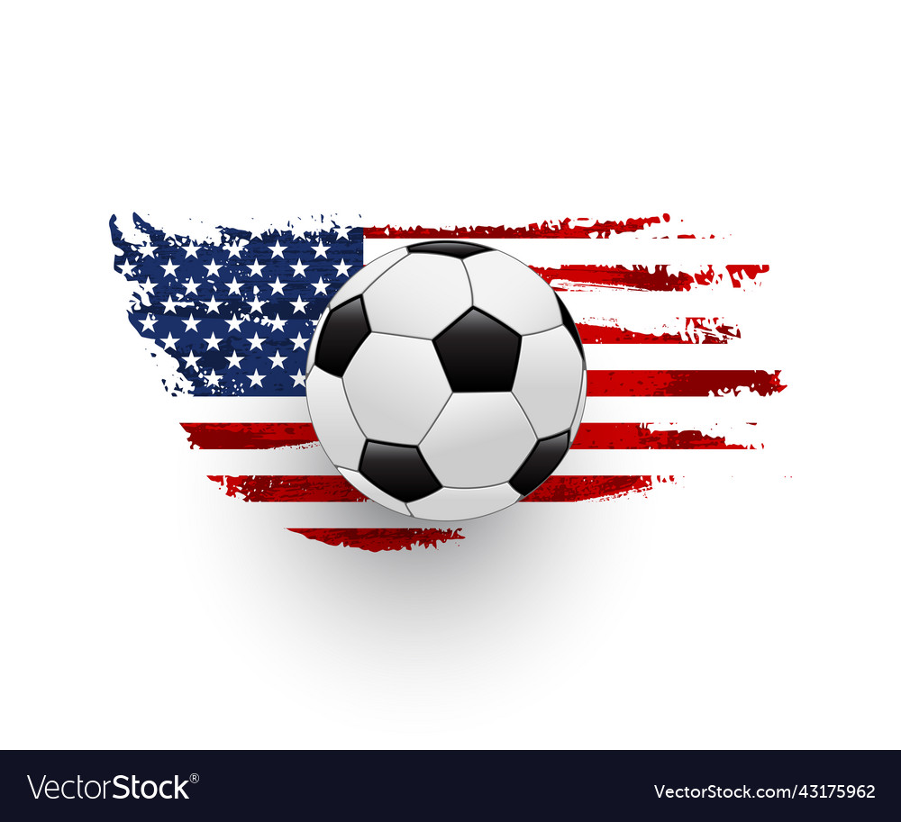 American soccer realistic vector image American soccer realistic