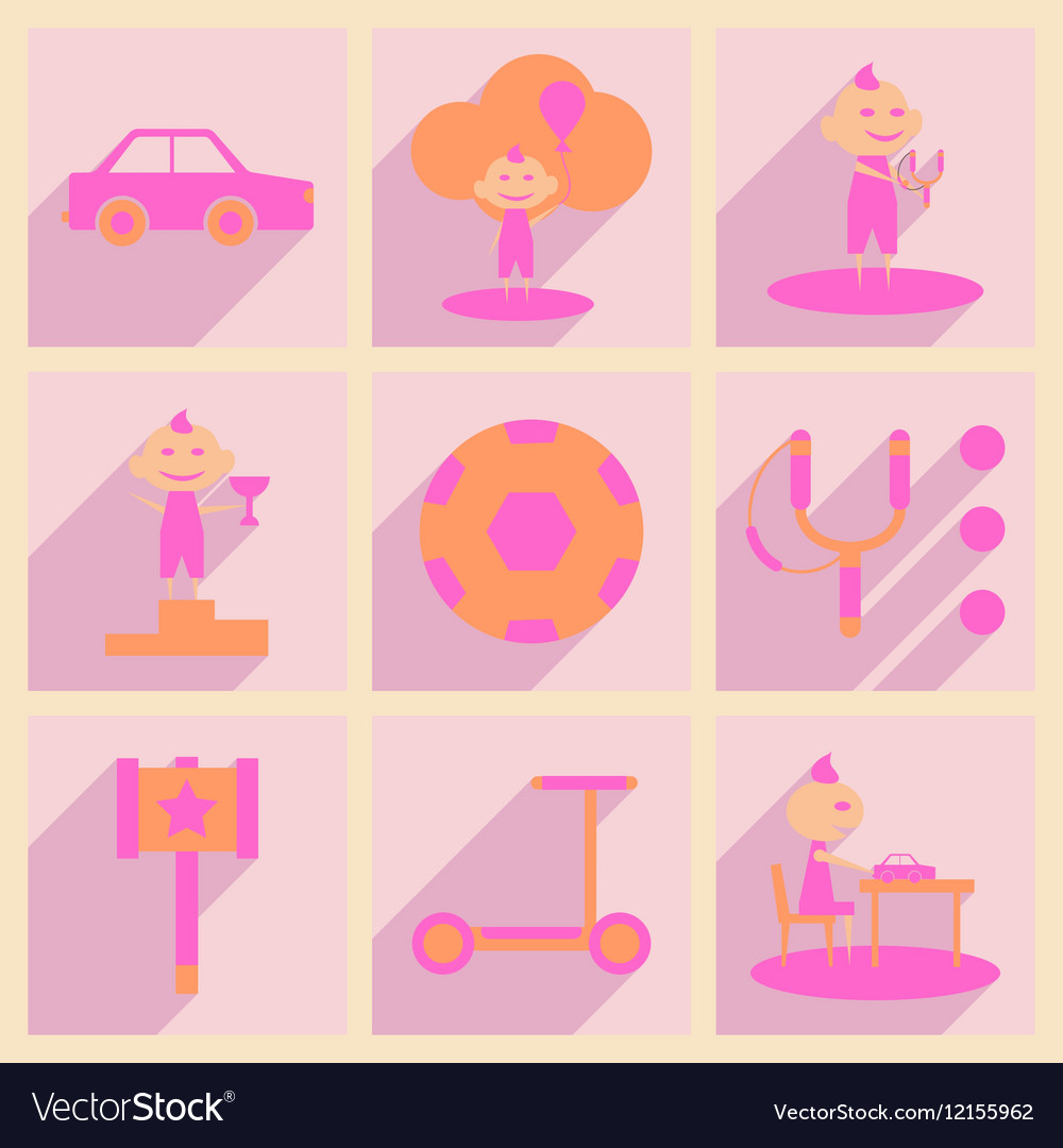 Flat with shadow concept and mobile application