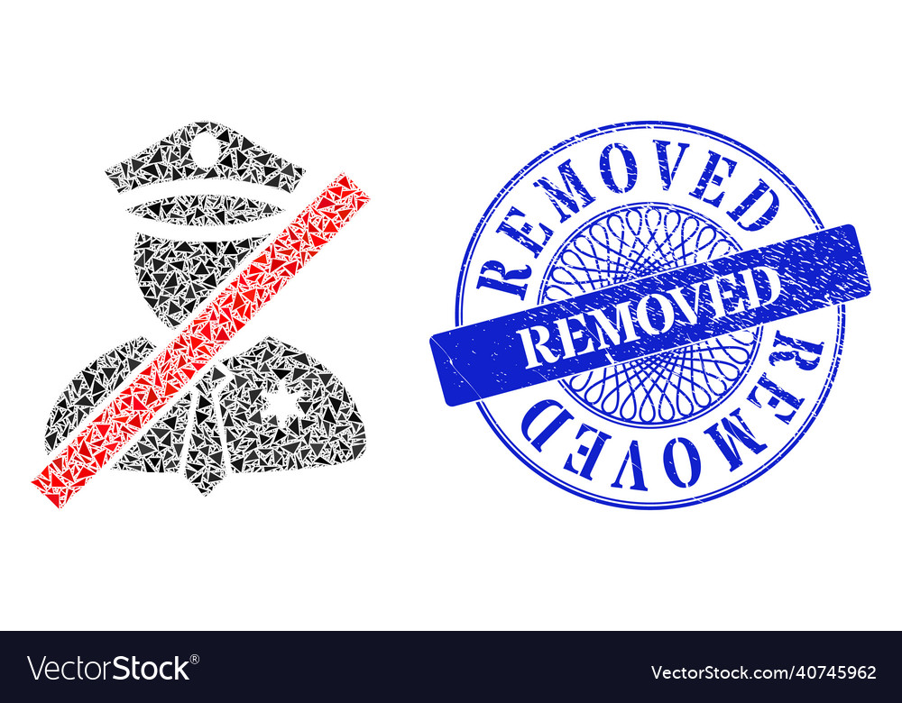 Grunge removed stamp and triangle blacklisted