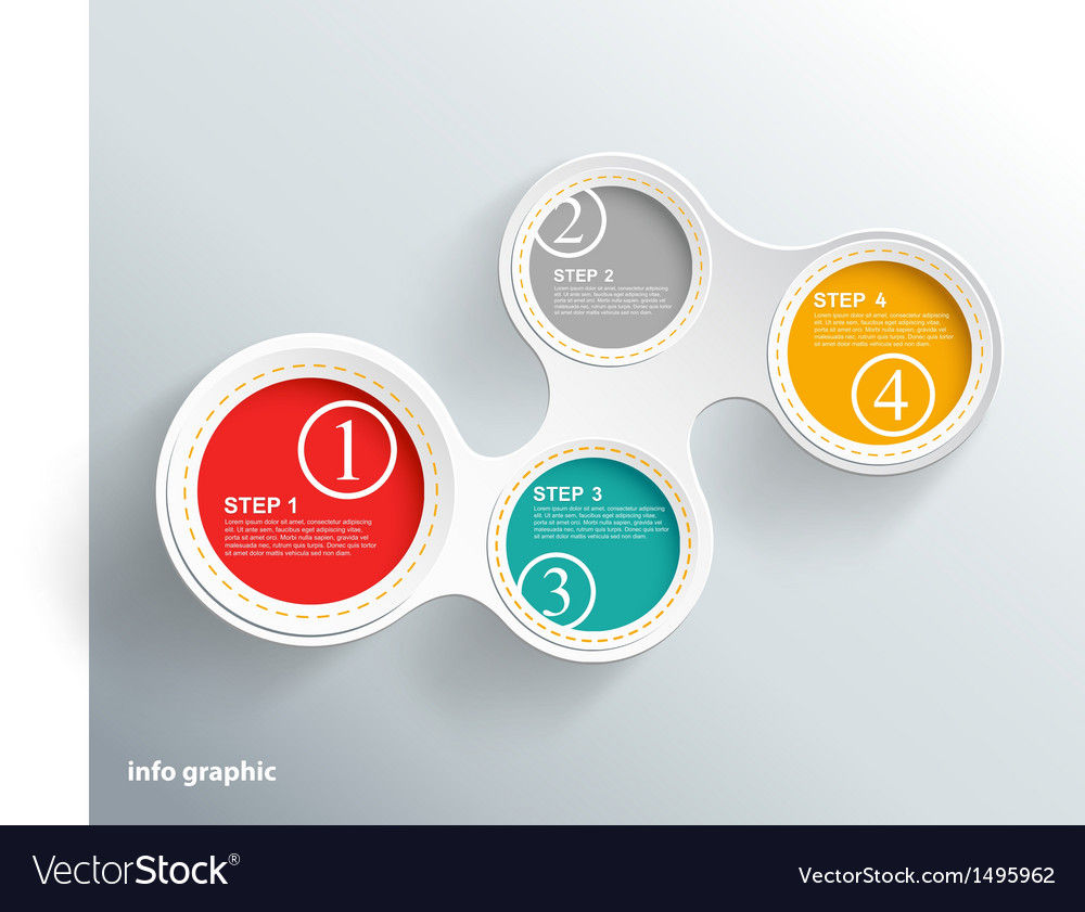 Info Circles with Text Placeholders