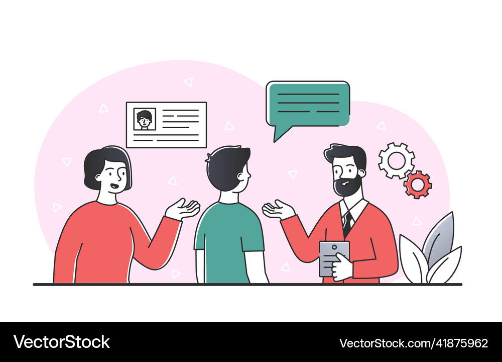 Job interview concept Royalty Free Vector Image