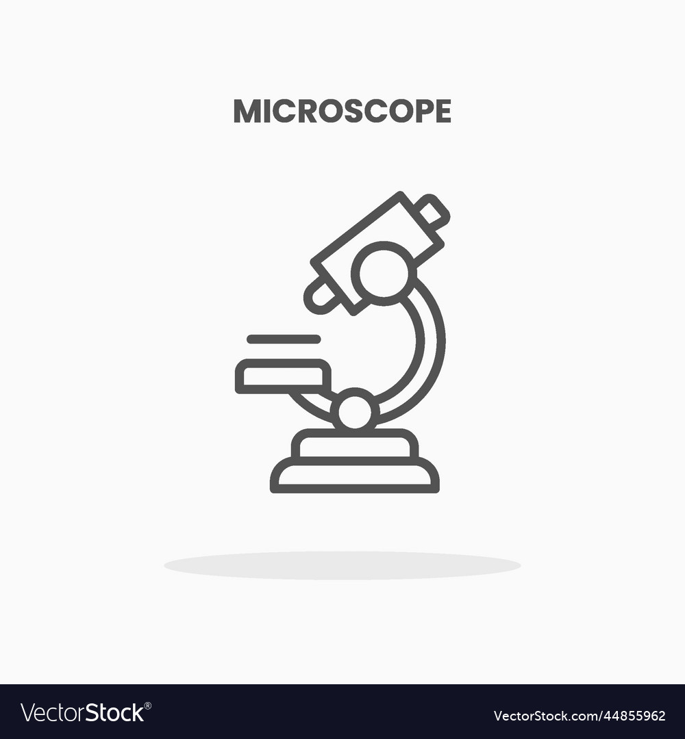 Microscope icon line