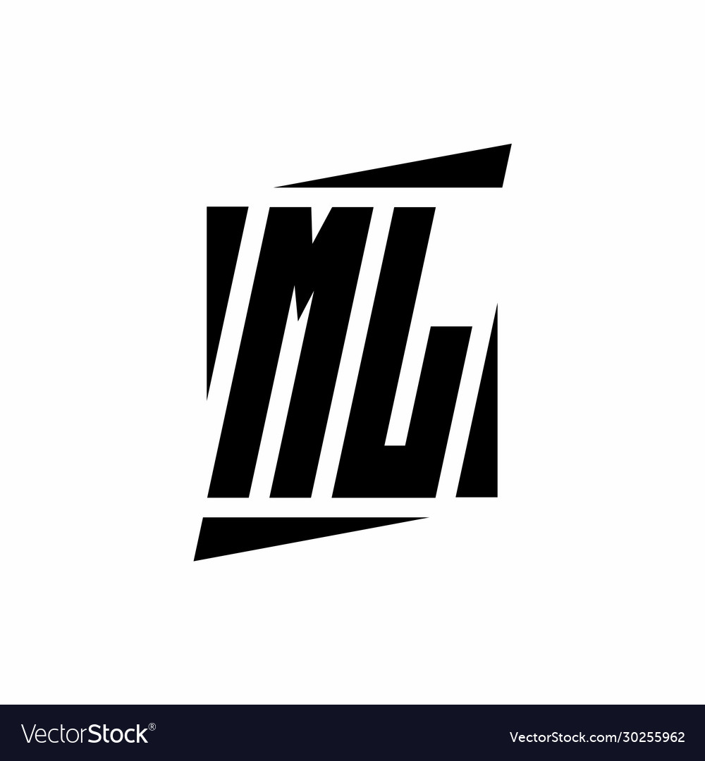 Ml logo monogram with modern style concept design Vector Image Ml logo monogram with modern style concept design