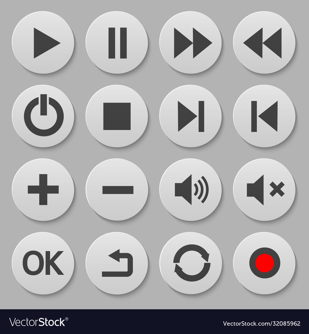Navigation Round Buttons - Set