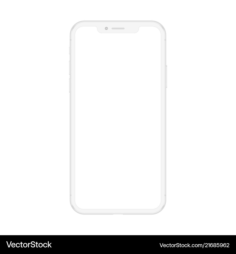 New Version Of Soft Clean White Smartphone With Vector Image
