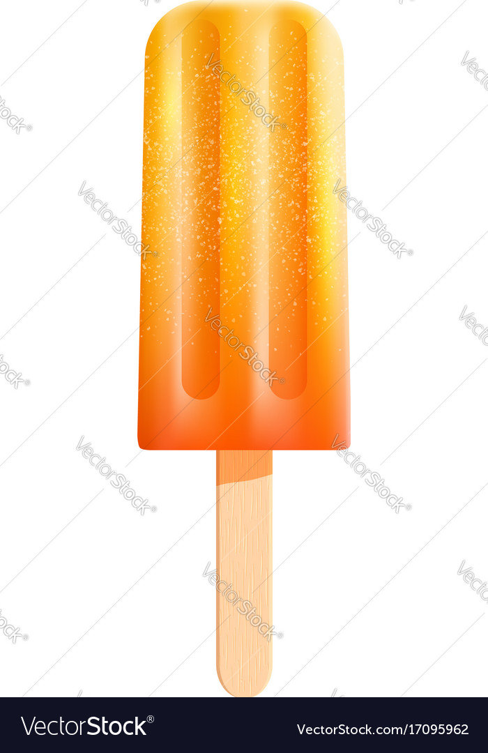 Realistic 3d ice cream frozen fruit Royalty Free Vector