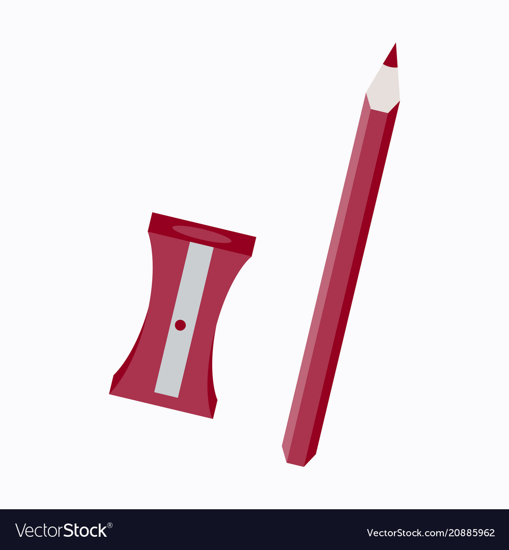 Set of in realistic style sharpened pencil