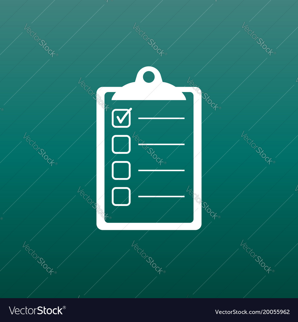 To do list icon checklist task in flat style