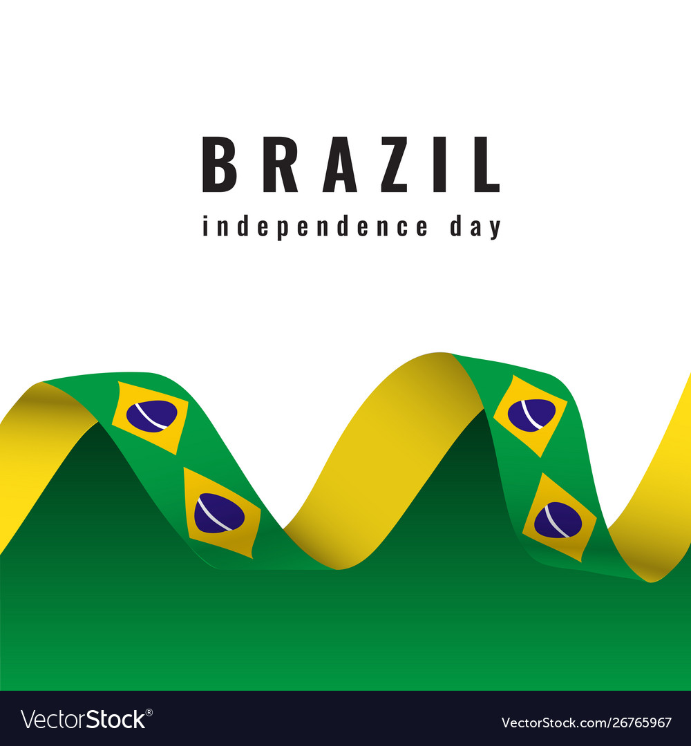 7 September Brazil Independence Day Banner Vector Image