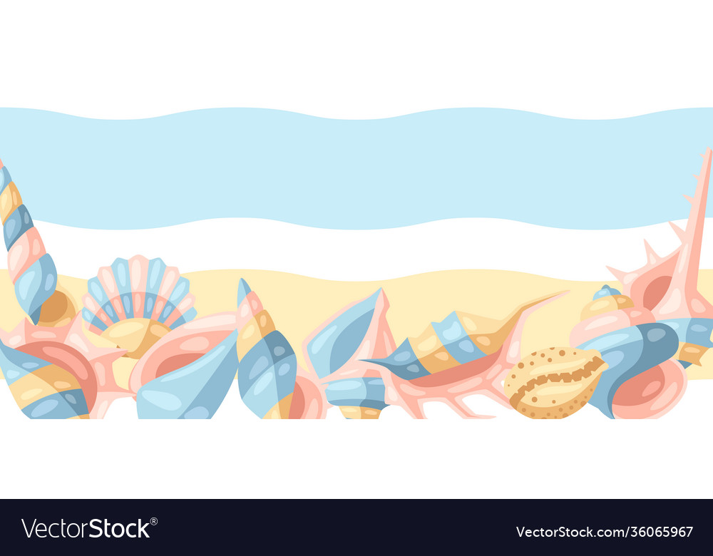 Background with seashells Vector Image Background with seashells