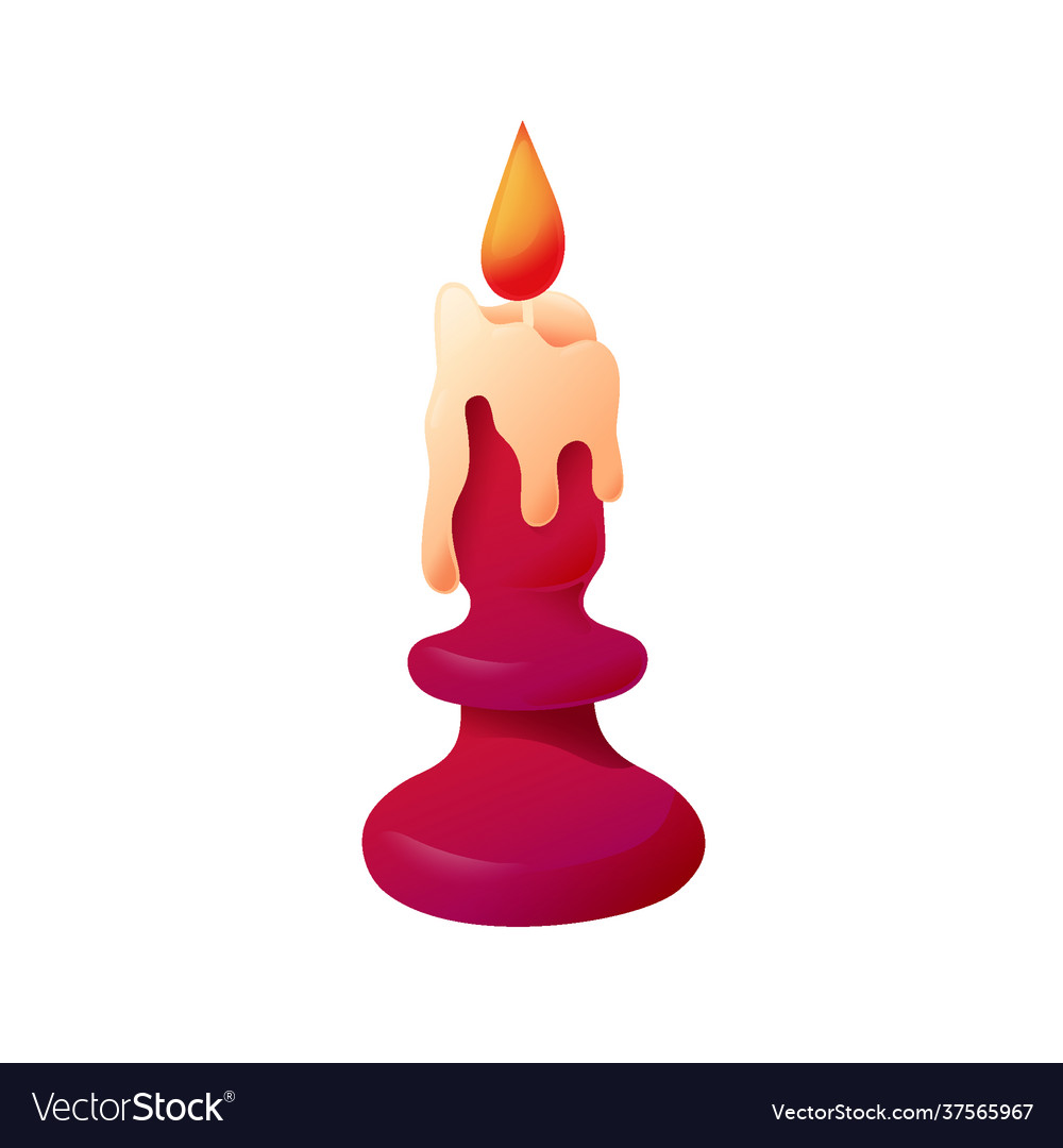 Cartoon flaming burning candle concept Royalty Free Vector Cartoon flaming burning candle concept Royalty Free Vector