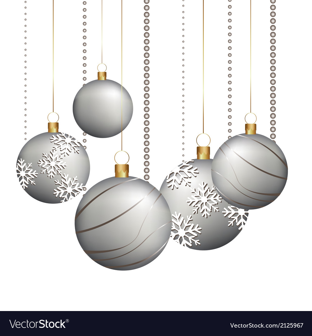 Christmas balls isolated over white background Vector Image