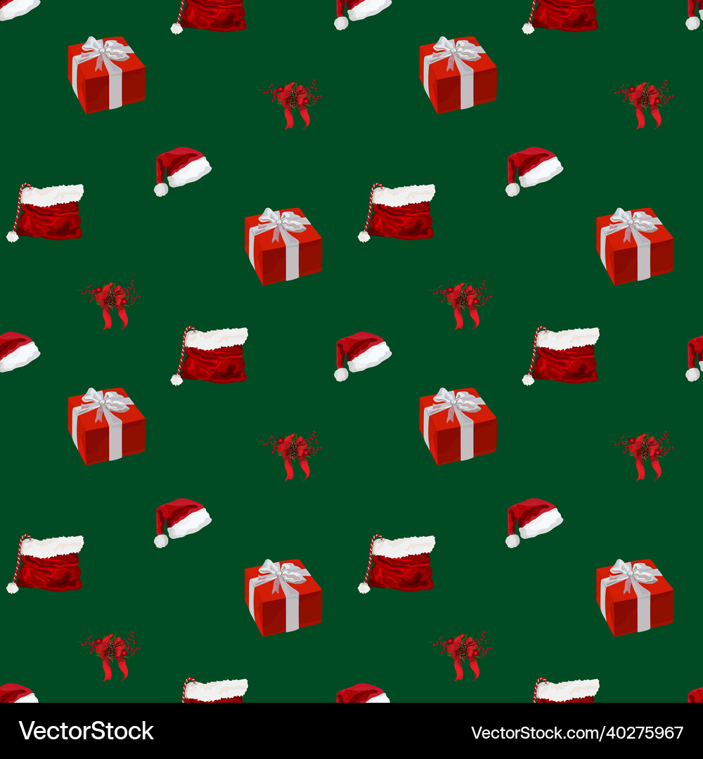 Christmas seamless pattern background Royalty Free Vector