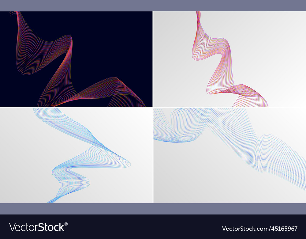 Collection of geometric minimal lines pattern set vector image Collection of geometric minimal lines pattern set