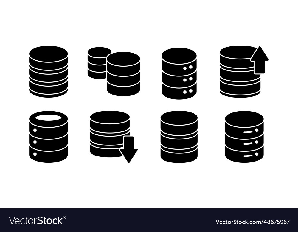 Database icon server storage vector image Database icon server storage