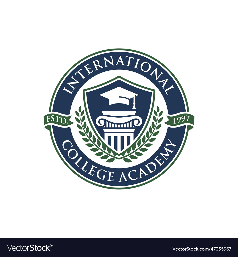 Education badge logo design university high