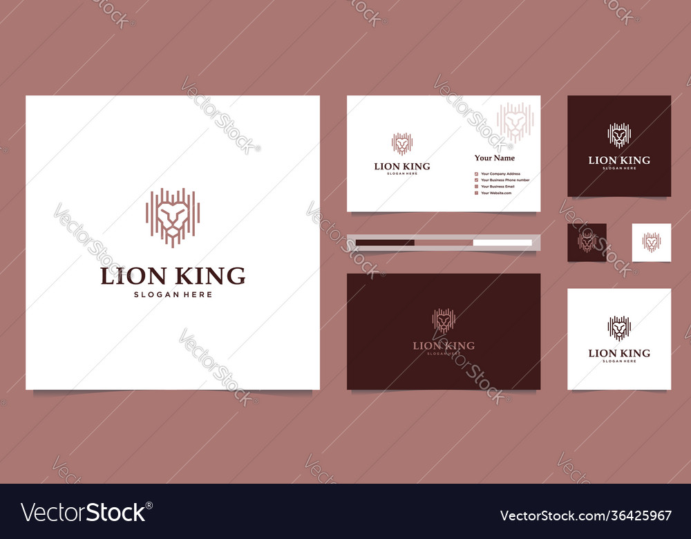 Eleganter König Löwe mit stilvollem Grafikdesign vector image Eleganter König Löwe mit stilvollem Grafikdesign