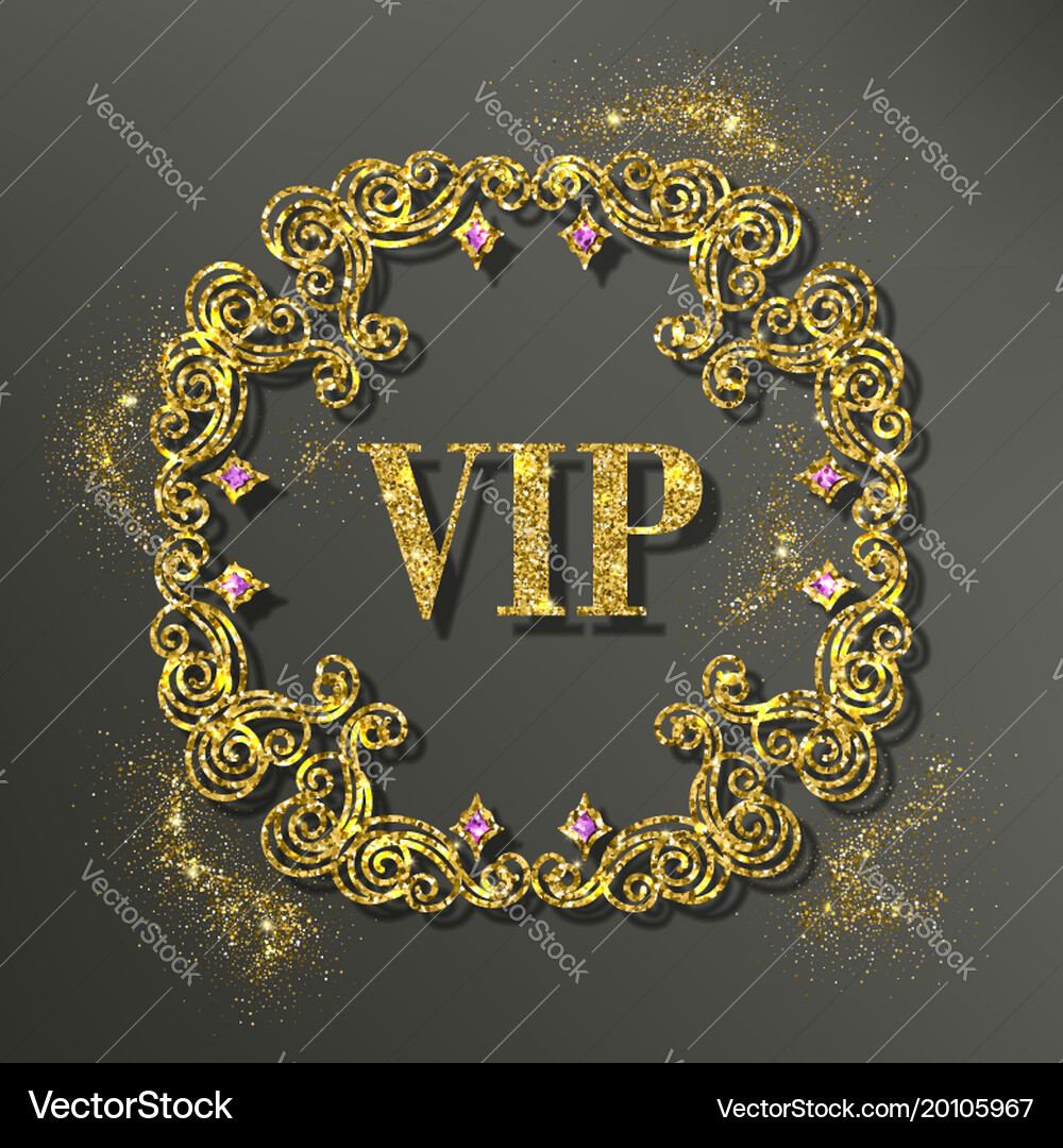 Gold frame Royalty Free Vector Image - VectorStock
