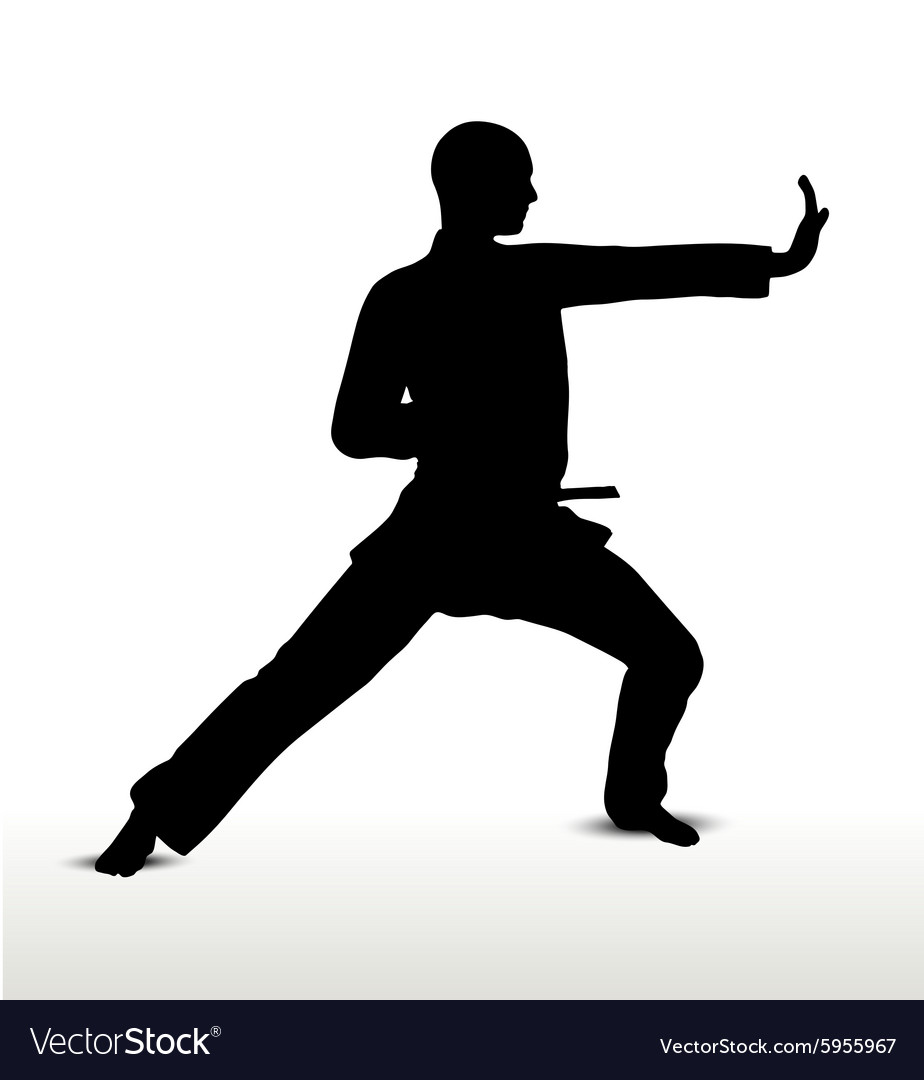 Karate silhouette Royalty Free Vector Image - VectorStock