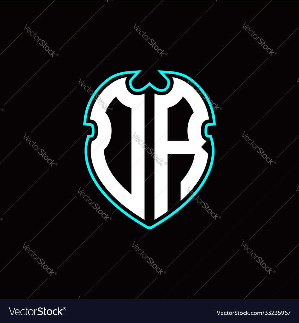 O r initial logo design with a shield shape Vector Image O r initial logo design with a shield shape