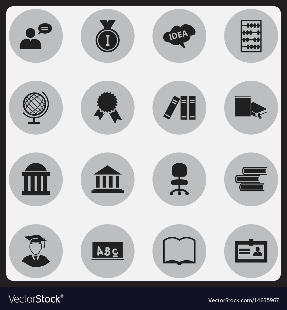 Set of 16 editable science icons includes symbols