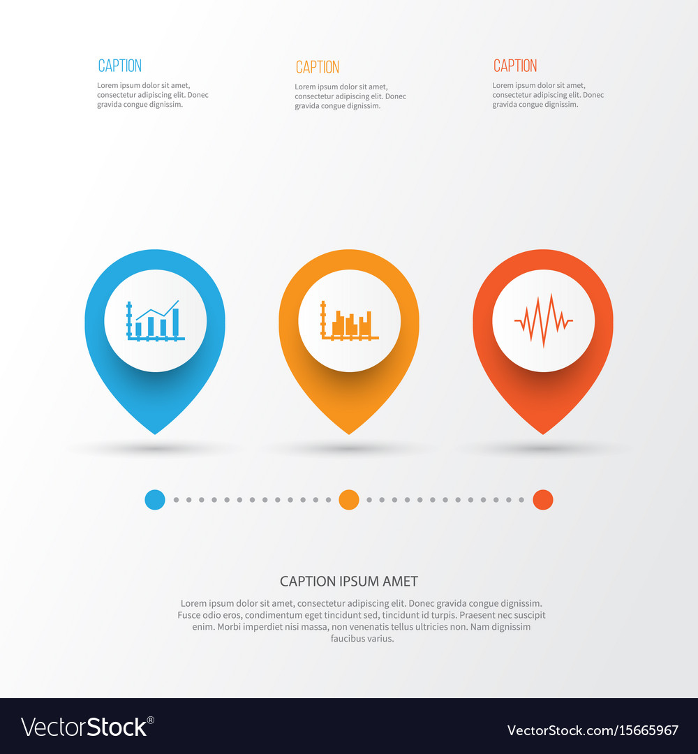 Set of graphs diagrams and statistics icons