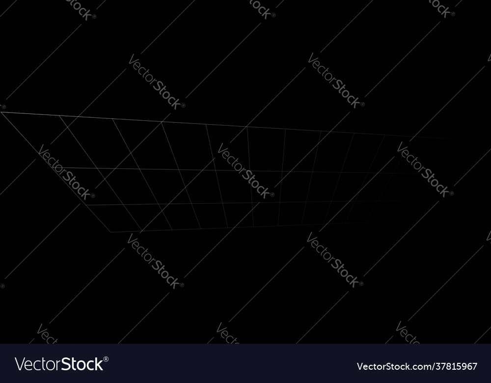 Tilted skew 3d grid mesh vector image Tilted skew 3d grid mesh
